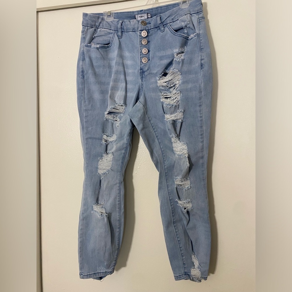Rue21 Size 16 High Rise Light Blue Skinny Jeans